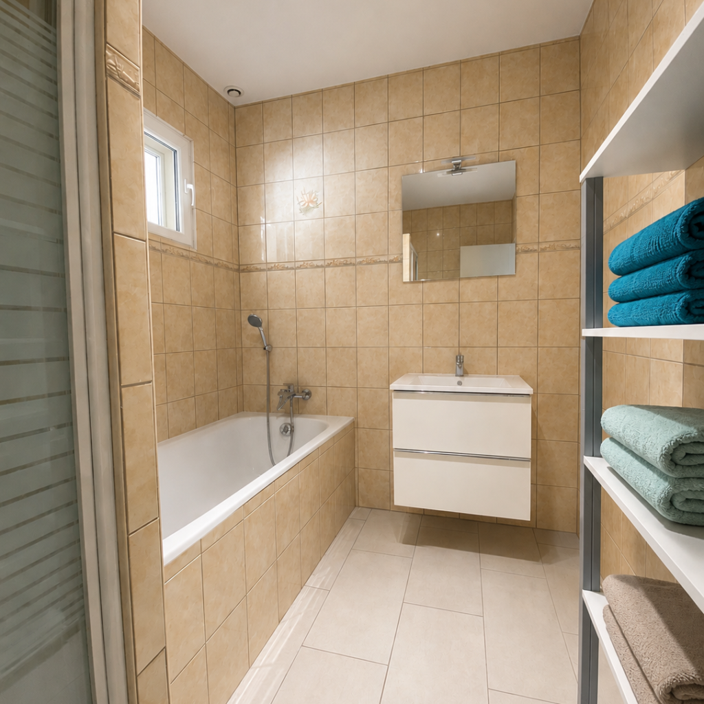 Duplex T3 meublé avec cour et place de parking