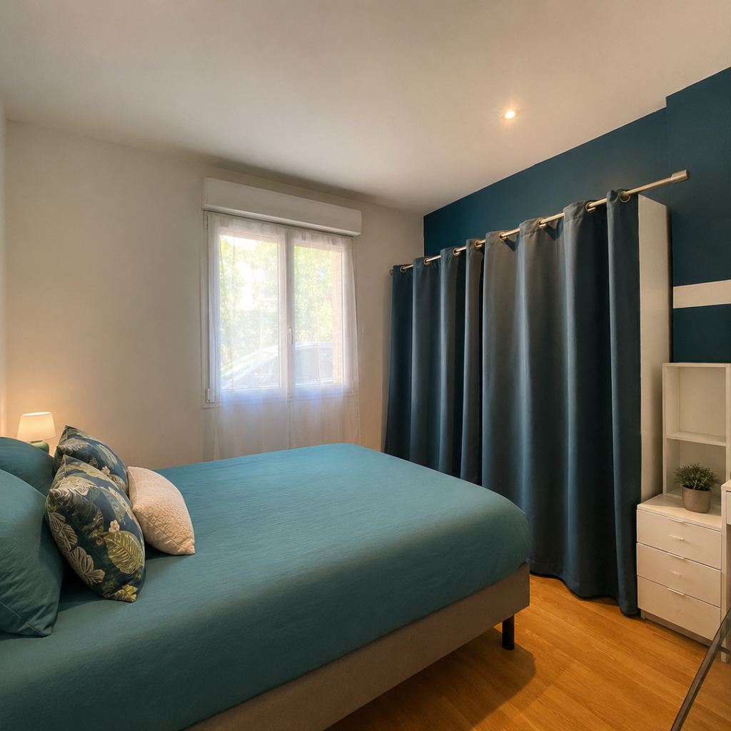 Duplex T3 meublé avec cour et place de parking